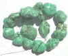 16 inch strand of 35x15mm Stabilized Green Turquoise Nuggets